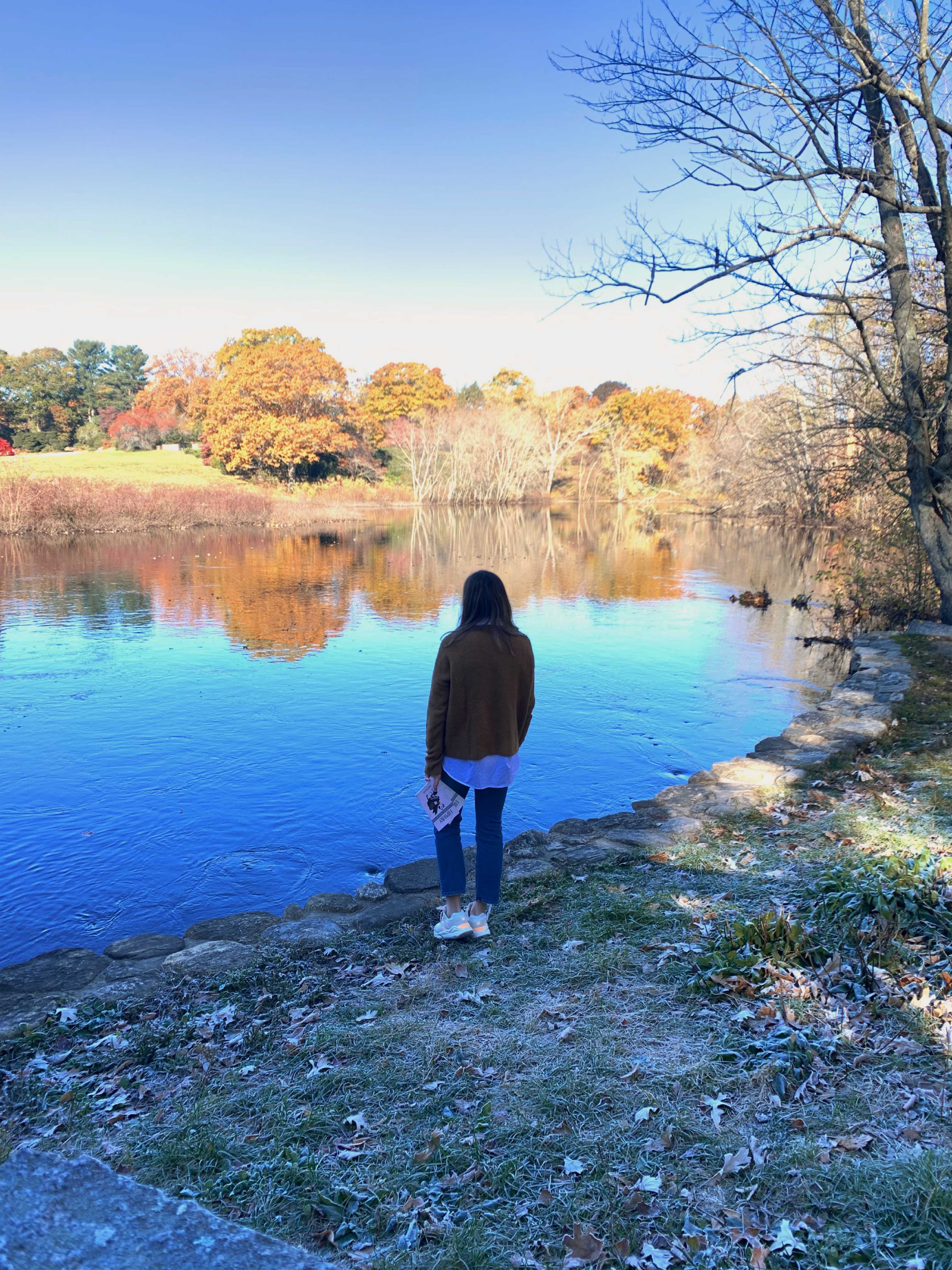 janelle solviletti standin near lake