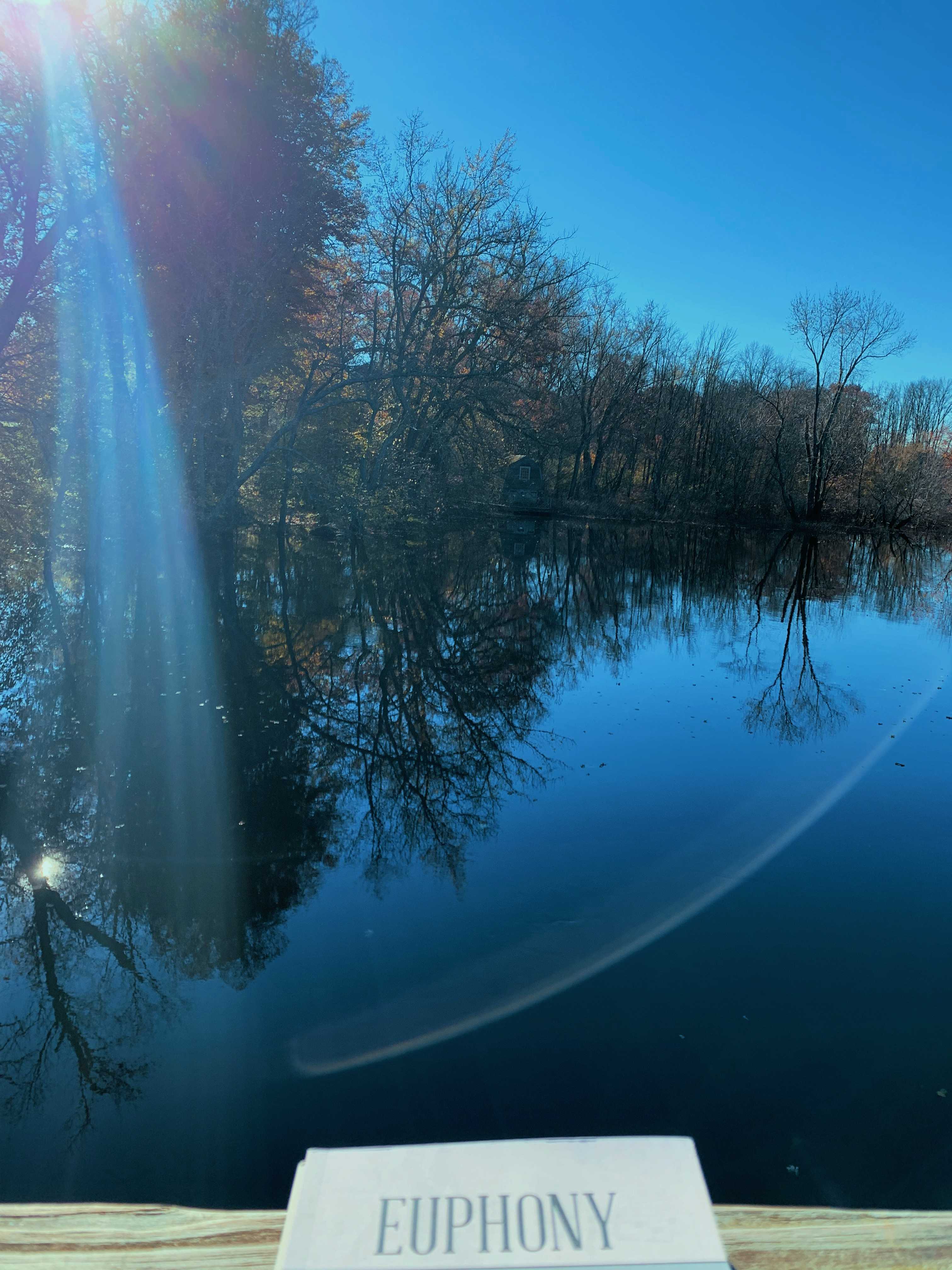 lake with fall foliage